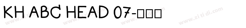KH ABC HEAD 07字体转换